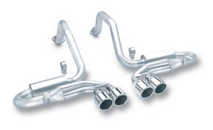 Chevrolet Corvette Performance Exhaust - Rear - Borla - S-Type Classic Cat Back - Polished - `97-`04