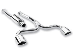 Mitsubishi Lancer Performance Exhaust - Borla - S-Type Cat Back, Dual Exit - `08-`15