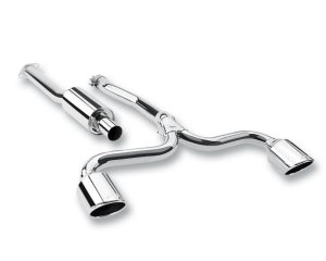 Mitsubishi Lancer Performance Exhaust - Borla - S-Type Cat Back, Dual Exit - `08-`15