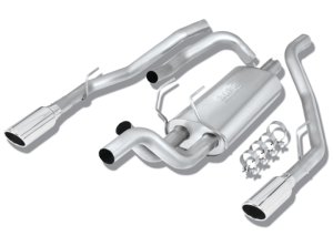 Dodge Ram 1500 Performance Exhaust - Rear - Borla - S-Type Cat Back - Bright Chrome - `09-`13 Dodge Ram 1500 Performance Exhaust - Rear - Borla - S-Type Cat Back - Bright Chrome - `09-`13