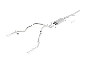 GMC Sierra 1500 Performance Exhaust - Borla - Cat Back Touring - Bright Chrome - `09-`13