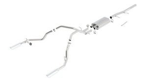 GMC Sierra 1500 Performance Exhaust - Borla - Cat Back Touring - Bright Chrome - `09-`13