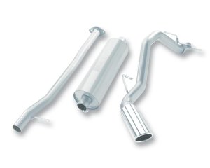 GMC Sierra 1500 Performance Exhaust - Passenger Side - Borla - Cat-Back Touring, Single Passenger Side Exit, 2.75 in, 4 in Chrome Tip - Bright Chrome - `09-`13