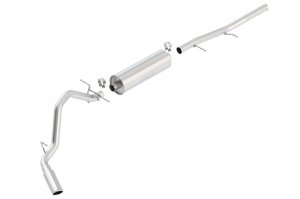 GMC Sierra 1500 Performance Exhaust - Passenger Side - Borla - Cat-Back Touring, Single Passenger Side Exit, 2.75 in, 4 in Chrome Tip - Bright Chrome - `09-`13