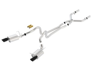 Ford Boss 302 Performance Exhaust - Borla - Cat Back ATAK - Black Chrome - 2012