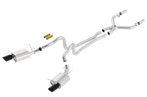 Ford Mustang Performance Exhaust - Borla - Cat Back ATAK - Black Chrome - `11-`12