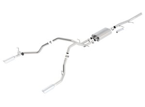 GMC Sierra 1500 Performance Exhaust - Borla - S-Type Cat Back - Bright Chrome - `09-`13