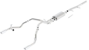 GMC Sierra 1500 Performance Exhaust - Borla - S-Type Cat Back - Bright Chrome - `09-`13