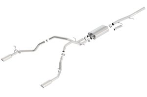 GMC Sierra 1500 Performance Exhaust - Borla - S-Type Cat Back - Bright Chrome - `09-`13