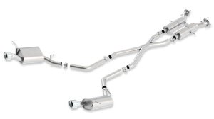Dodge Durango Performance Exhaust - Borla - Cat-Back, S-Type, X-Pipe, 4.5 in Polished Tips, T-304 Stainless Steel - Polished - `11-`25