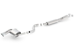 BMW 3 Series Performance Exhaust - Rear - Borla - Cat Back, Dual Left Rear Exit, Touring - Polished - `08-`12