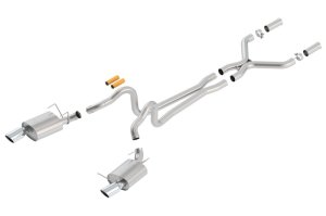 Ford Boss 302 Performance Exhaust - Single Split Rear Exit - Borla - Cat Back ATAK - `13-`14