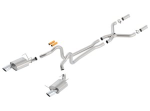 Ford Boss 302 Performance Exhaust - Single Split Rear Exit - Borla - Cat Back ATAK - `13-`14