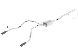 GMC Sierra 1500 LD Performance Exhaust - Borla - Cat Back ATAK - Black Chrome - 2019 GMC Sierra 1500 LD Performance Exhaust - Borla - Cat Back ATAK - Black Chrome - 2019