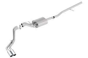 GMC Sierra 1500 Performance Exhaust - Side Exit - Borla - S-Type Cat Back - Bright Chrome - `14-`18