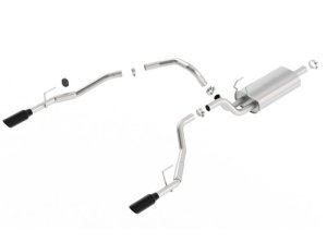 Ram 1500 Performance Exhaust - Borla - Cat Back Touring - Black Chrome - `10-`18