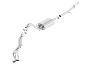 Chevrolet Suburban Performance Exhaust - Borla - Touring Cat Back, Dual Same Side Exit, 4in Tips - Bright Chrome - `15-`20