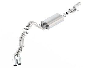 GMC Yukon Denali Performance Exhaust - Dual Same Side Exit - Borla - Touring Cat Back - Bright Chrome - `15-`20