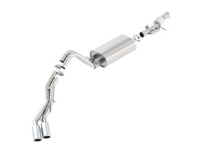GMC Yukon Denali Performance Exhaust - Dual Same Side Exit - Borla - Touring Cat Back - Bright Chrome - `15-`20
