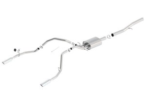 GMC Sierra 1500 Performance Exhaust - Rear - Borla - Cat Back, Single Split Rear Exit, Touring - `14-`18