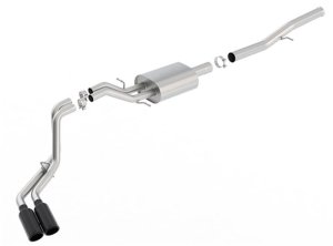 Chevrolet Silverado 1500 Performance Exhaust - Borla - Cat Back S-Type Dual Rolled Side Exit - Black - `14-`18