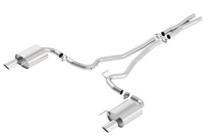 Ford Mustang Performance Exhaust - Borla - Cat Back S-Type - Bright Chrome - `15-`17