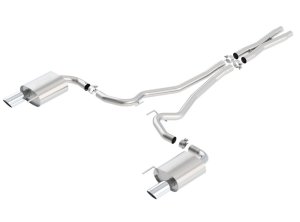 Ford Mustang Performance Exhaust - Borla - Cat Back S-Type - Bright Chrome - `15-`17