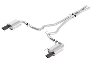 Ford Mustang Performance Exhaust - Borla - Cat Back S-Type - Black Chrome - `15-`17