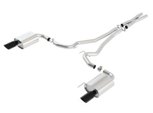 Ford Mustang Performance Exhaust - Borla - Cat Back S-Type - Black Chrome - `15-`17