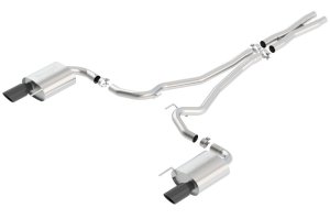 Ford Mustang Performance Exhaust - Borla - Cat Back S-Type - Black Chrome - `15-`17