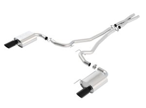 Ford Mustang Performance Exhaust - Borla - Cat Back ATAK - Black Chrome - `15-`17