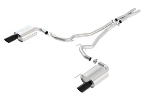 Ford Mustang Performance Exhaust - Borla - Cat Back ATAK - Black Chrome - `15-`17