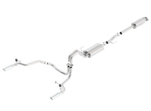 Ford F-150 Performance Exhaust - Rear - Borla - Cat Back Touring - Bright Chrome - `15-`20