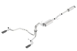 Ford F-150 Performance Exhaust - Borla - Cat Back Touring - Black Chrome - `15-`17