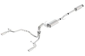 Ford F-150 Performance Exhaust - Single Split Rear Exit - Borla - S-Type Cat Back - Bright Chrome - `15-`20 Ford F-150 Performance Exhaust - Single Split Rear Exit - Borla - S-Type Cat Back - Bright Chrome - `15-`20
