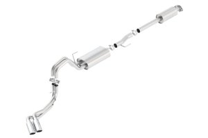 Ford F-150 Performance Exhaust - Borla - Cat Back Touring - Bright Chrome - `15-`20