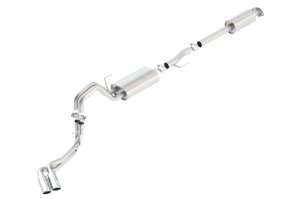 Ford F-150 Performance Exhaust - Borla - Cat Back Touring - Bright Chrome - `15-`20