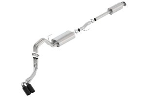 Ford F-150 Performance Exhaust - Borla - S-Type Cat Back - Black Chrome - `15-`20