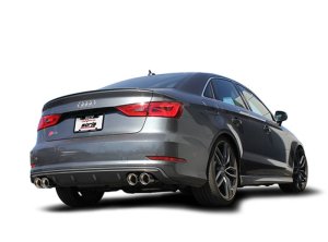 Audi S3 Performance Exhaust - Borla - S-Type Cat Back, Dual Round Rolled - `13-`15
