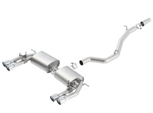 Audi S3 Performance Exhaust - Borla - S-Type Cat Back, Dual Round Rolled - `13-`15