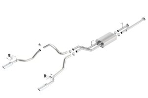 Toyota Tundra Performance Exhaust - Rear - Borla - Cat Back Touring Dual Split - Chrome - `14-`21 Toyota Tundra Performance Exhaust - Rear - Borla - Cat Back Touring Dual Split - Chrome - `14-`21