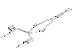 Dodge Daytona Performance Exhaust - Single Rear Exit - Borla - Cat Back ATAK - `15-`23