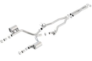Dodge Daytona Performance Exhaust - Single Rear Exit - Borla - Cat Back ATAK - `15-`23