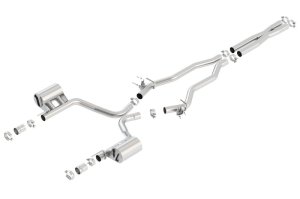 Dodge Daytona Performance Exhaust - Single Split Rear Exit - Borla - Cat Back ATAK - `15-`23