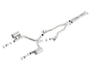 Dodge Daytona Performance Exhaust - Single Split Rear Exit - Borla - Cat Back ATAK - `15-`23