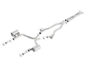 Dodge Scat Pack Performance Exhaust - Single Split Rear Exit - Borla - Cat Back ATAK - `15-`23