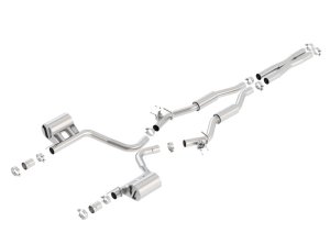 Dodge Challenger Performance Exhaust - Single Split Rear Exit - Borla - S-Type Cat Back - `15-`23