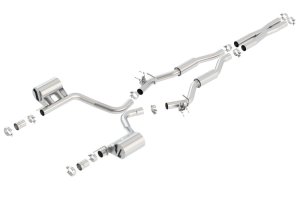 Dodge Challenger Performance Exhaust - Single Split Rear Exit - Borla - S-Type Cat Back - `15-`23
