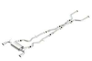 Infiniti Q60 Performance Exhaust - Borla - Cat Back S-Type - Polished - `17-`22