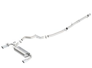 Ford Focus Performance Exhaust - Rear - Borla - Cat Back ATAK Split Rear Exit - Bright Chrome - `16-`18